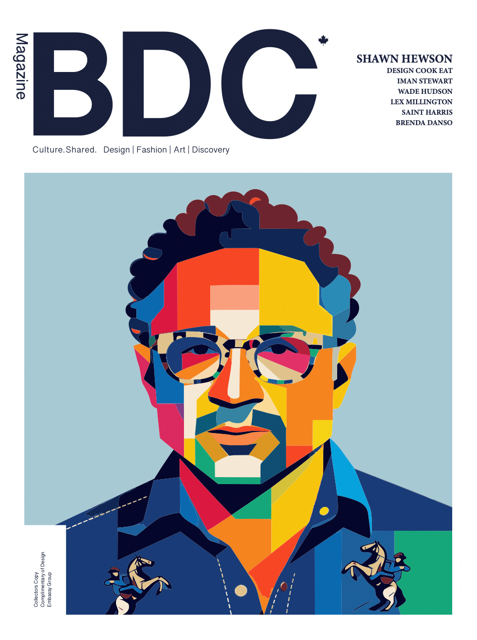 BDC Magazine — geometric portrait cover